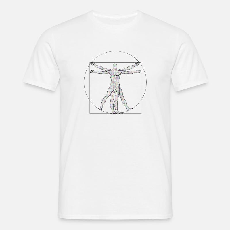 Da Vinci Programmierer Geschenkidee - Männer T-Shirt - Weiß