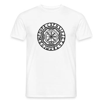 Compas Viking runes Vegvisir - T-shirt homme - blanc - Devant - AI Model Male 178 dark (178cm)