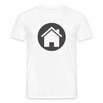 building house homes architecture house building206 - Men's T-Shirt - white - Front - AI Model Male 178 dark (178cm)