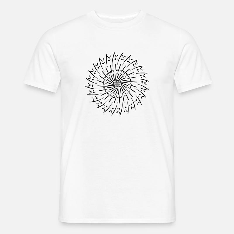Drehende Kreis Muster Kreis Geschenkidee - Männer T-Shirt - Weiß