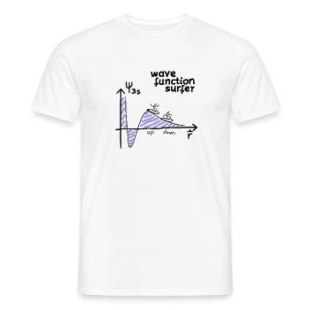 Quantenmechanik Elektron Surfer (Physik) - Männer T-Shirt - Weiß - Vorne - AI Model Male 178 dark (178cm)