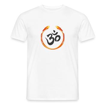 OM Mantra Symbol Meditation Aum Om - Männer T-Shirt - Weiß - Vorne - AI Model Male 178 dark (178cm)