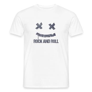Rock and Roll - Men's T-Shirt - white - Front - AI Model Male 178 dark (178cm)