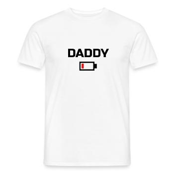 DADDY Low Battery Energy T-Shirt BLACK LABELED - Men's T-Shirt - white - Front - AI Model Male 178 dark (178cm)