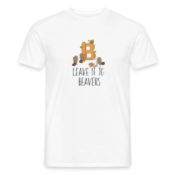Laissez-le aux castors - ingénieurs - amateurs - T-shirt homme - blanc - Devant - AI Model Male 178 dark (178cm)