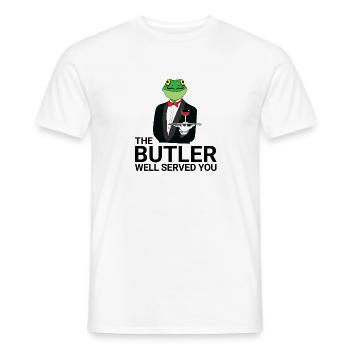 Frog - Butler - Servant - Gift - Men's T-Shirt - white - Front - AI Model Male 178 dark (178cm)