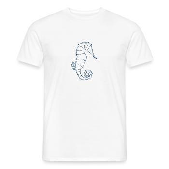 Underwater World "SEEPFERD" sea creatures SHIRT - Men's T-Shirt - white - Front - AI Model Male 178 dark (178cm)