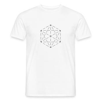 Minimalistisches Hexagon - Männer T-Shirt - Weiß - Vorne - AI Model Male 178 dark (178cm)