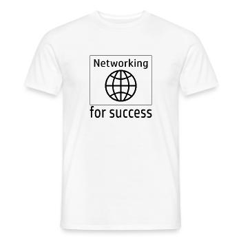 Pour réussir - networking, motivation, carrière. - T-shirt homme - blanc - Devant - AI Model Male 178 dark (178cm)