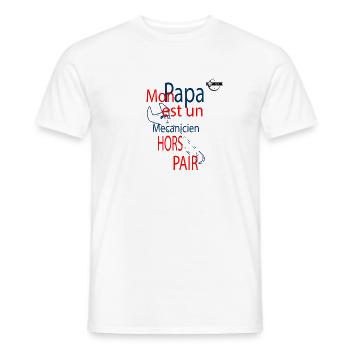 Daddy mechanic - Men's T-Shirt - white - Front - AI Model Male 178 dark (178cm)
