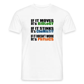 Sciences naturelles Biologie Chimie Physique Professeur - T-shirt homme - blanc - Devant - AI Model Male 178 dark (178cm)