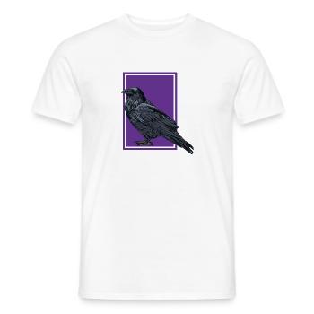 Rabe - Krähe - Kolkrabe - Männer T-Shirt - Weiß - Vorne - AI Model Male 178 dark (178cm)