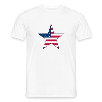 US Star - Männer T-Shirt - Weiß - Vorne - AI Model Male 178 dark (178cm)