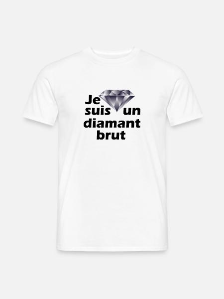 Ich bin ein Rohdiamant - Männer T-Shirt - Weiß