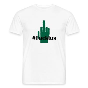 Fucktus - Männer T-Shirt - Weiß - Vorne - AI Model Male 178 dark (178cm)