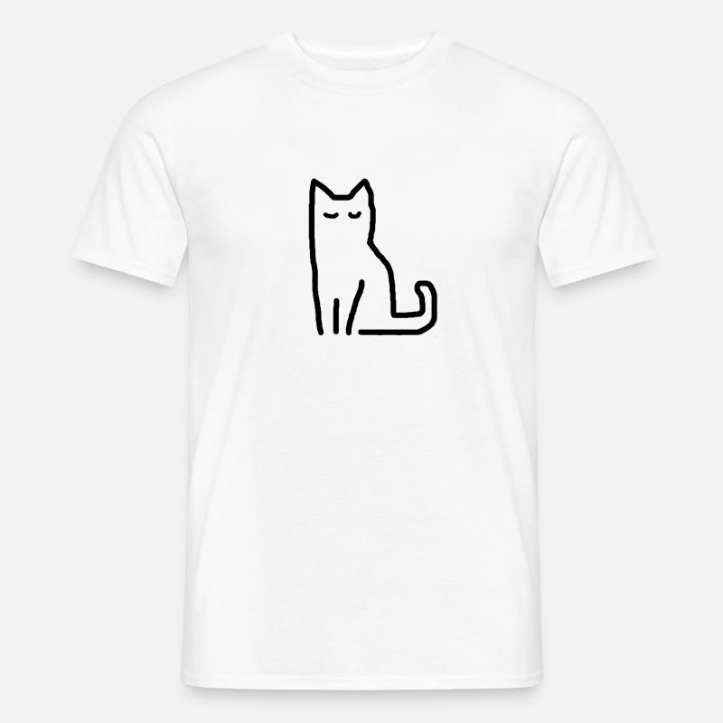 Cat Geschenkidee - Männer T-Shirt - Weiß