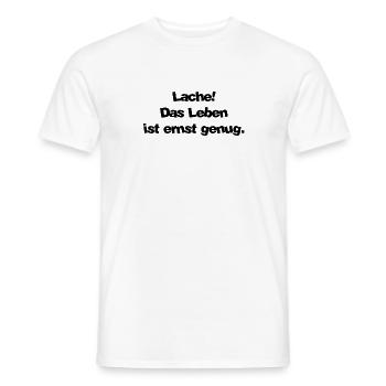 Geschenk humor Zufriedenheit Leben humor verstand - Männer T-Shirt - Weiß - Vorne - AI Model Male 178 dark (178cm)