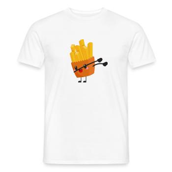 Dabbing Pommes - Geschenk Idee - Männer T-Shirt - Weiß - Vorne - AI Model Male 178 dark (178cm)