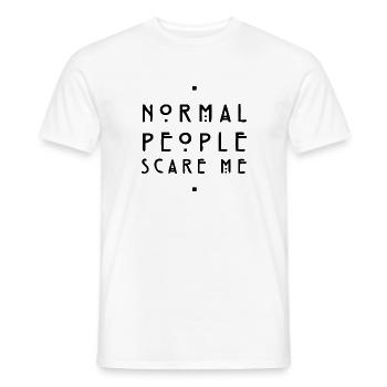 les gens normaux me font peur - T-shirt homme - blanc - Devant - AI Model Male 178 dark (178cm)