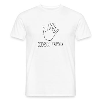 High Five - Männer T-Shirt - Weiß - Vorne - AI Model Male 178 dark (178cm)