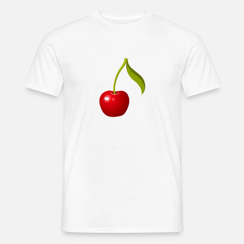 Kirsche - Männer T-Shirt - Weiß