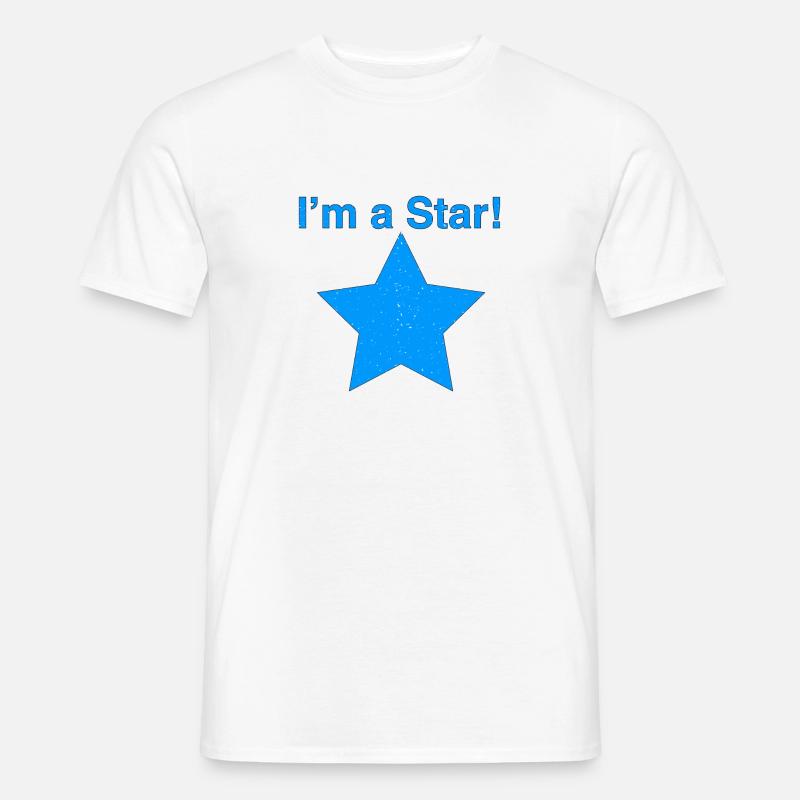 I'm a Star Blau - Männer T-Shirt - Weiß
