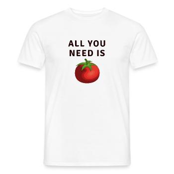 All You Need Is Tomato Tomato - Men's T-Shirt - white - Front - AI Model Male 178 dark (178cm)