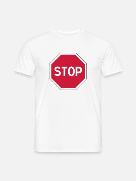 stop sign - Men's T-Shirt - white