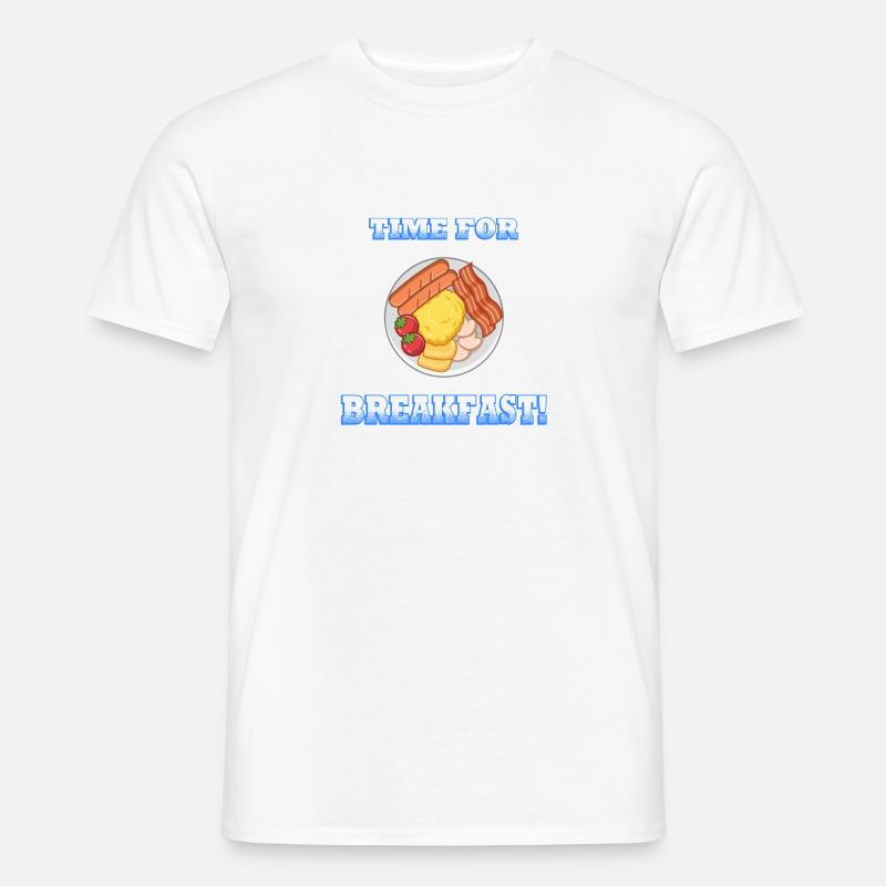 Time For Breakfast - Männer T-Shirt - Weiß