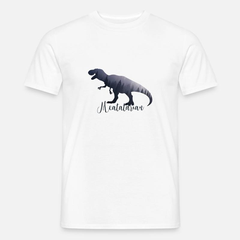 Fleischfresser T-Rex Dinosaurier Fleischesser - Männer T-Shirt - Weiß