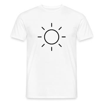 Sun Sonne Motiv Geschenk Idee - Männer T-Shirt - Weiß - Vorne - AI Model Male 178 dark (178cm)