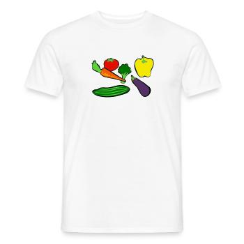 vegetables - Men's T-Shirt - white - Front - AI Model Male 178 dark (178cm)