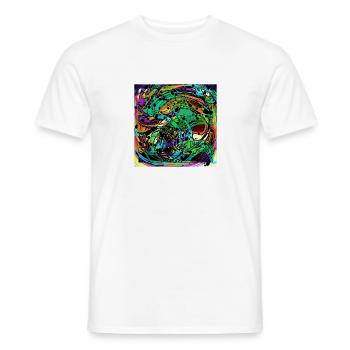 Square, Square, Style, Print - Men's T-Shirt - white - Front - AI Model Male 178 dark (178cm)
