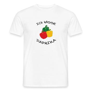Ich hasse Paprika - Männer T-Shirt - Weiß - Vorne - AI Model Male 178 dark (178cm)