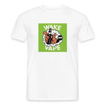 T Shirt Wake and Vape - Männer T-Shirt - Weiß - Vorne - AI Model Male 178 dark (178cm)