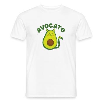 AVOCATO - T-shirt homme - blanc - Devant - AI Model Male 178 dark (178cm)