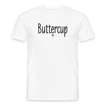 Valentine's Day, Nickname, Buttercup, Heart, Love - Men's T-Shirt - white - Front - AI Model Male 178 dark (178cm)