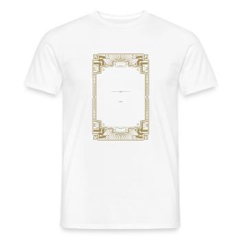 Separators · Headers · Frames - Men's T-Shirt - white - Front - AI Model Male 178 dark (178cm)