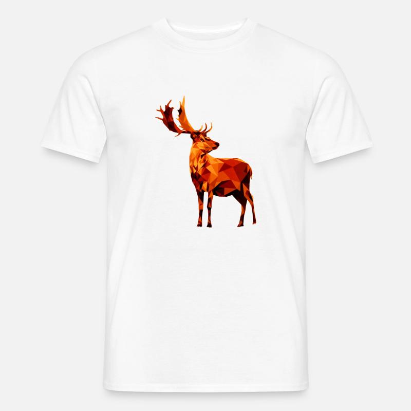 Hirsch - Männer T-Shirt - Weiß