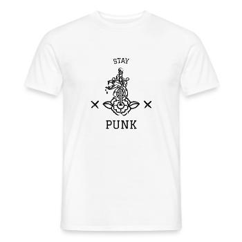 punk - T-shirt homme - blanc - Devant - AI Model Male 178 dark (178cm)