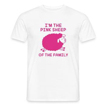 I'm The Pink Sheep Of The Family - Men's T-Shirt - white - Front - AI Model Male 178 dark (178cm)