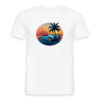 MIAMI RACECAR - Männer T-Shirt - Weiß - Vorne - AI Model Male 178 dark (178cm)