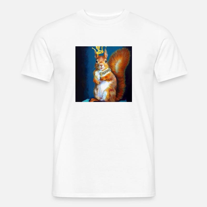 Königin Eichhörnchen - Männer T-Shirt - Weiß