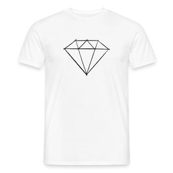 Edelstein Symbol Zeichnung - Männer T-Shirt - Weiß - Vorne - AI Model Male 178 dark (178cm)
