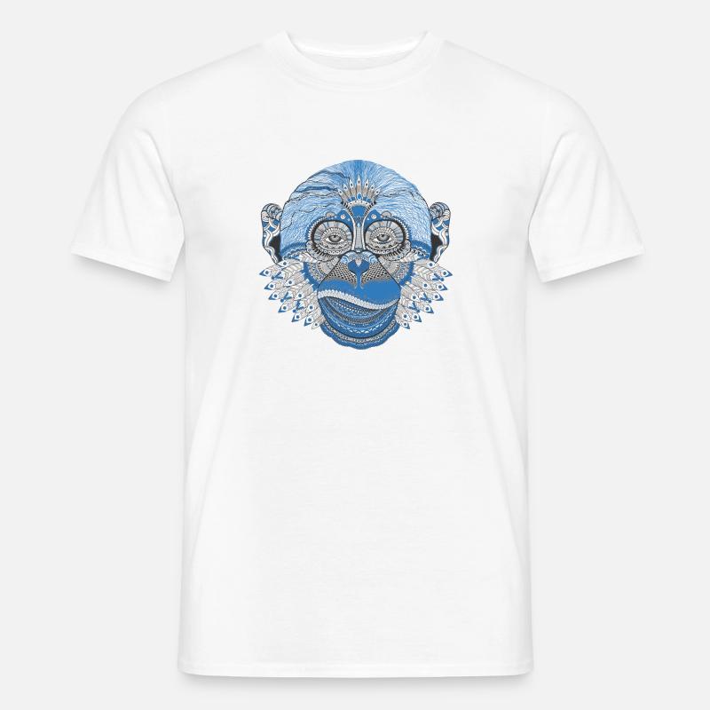 Abstrakter Affe Geschenk Geschenkidee - Männer T-Shirt - Weiß