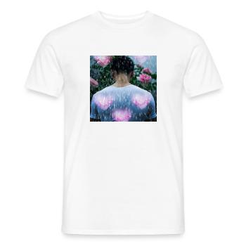 roses overgrown a human heart - Männer T-Shirt - Weiß - Vorne - AI Model Male 178 dark (178cm)
