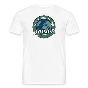 Travel - Reisen - traveling is my passion - Männer T-Shirt - Weiß - Vorne - AI Model Male 178 dark (178cm)