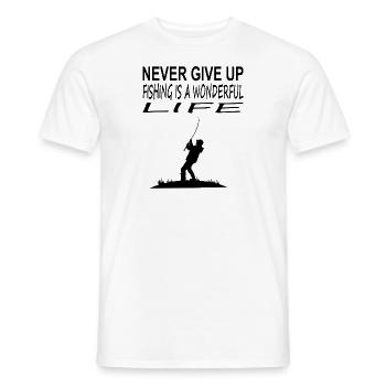 Fischer Spruch Fischerei angeln Angler Geschenk - Männer T-Shirt - Weiß - Vorne - AI Model Male 178 dark (178cm)