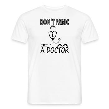 Ne paniquez pas Je suis docteur en cadeau de l’école de médecine - T-shirt homme - blanc - Devant - AI Model Male 178 dark (178cm)