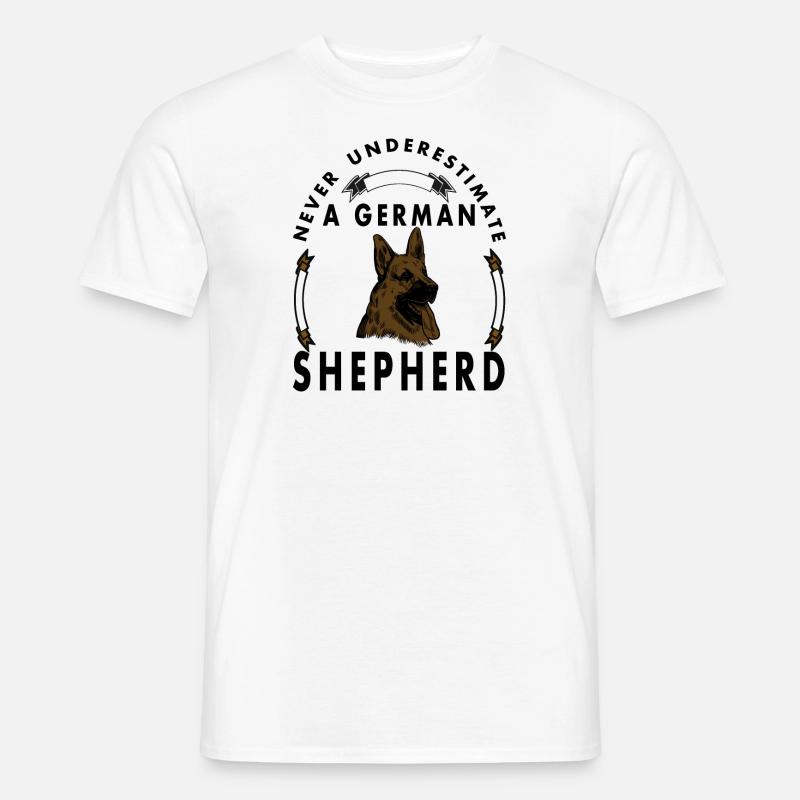 Deutscher Schäferhund Hunde Sprüche Geschenkidee - Männer T-Shirt - Weiß